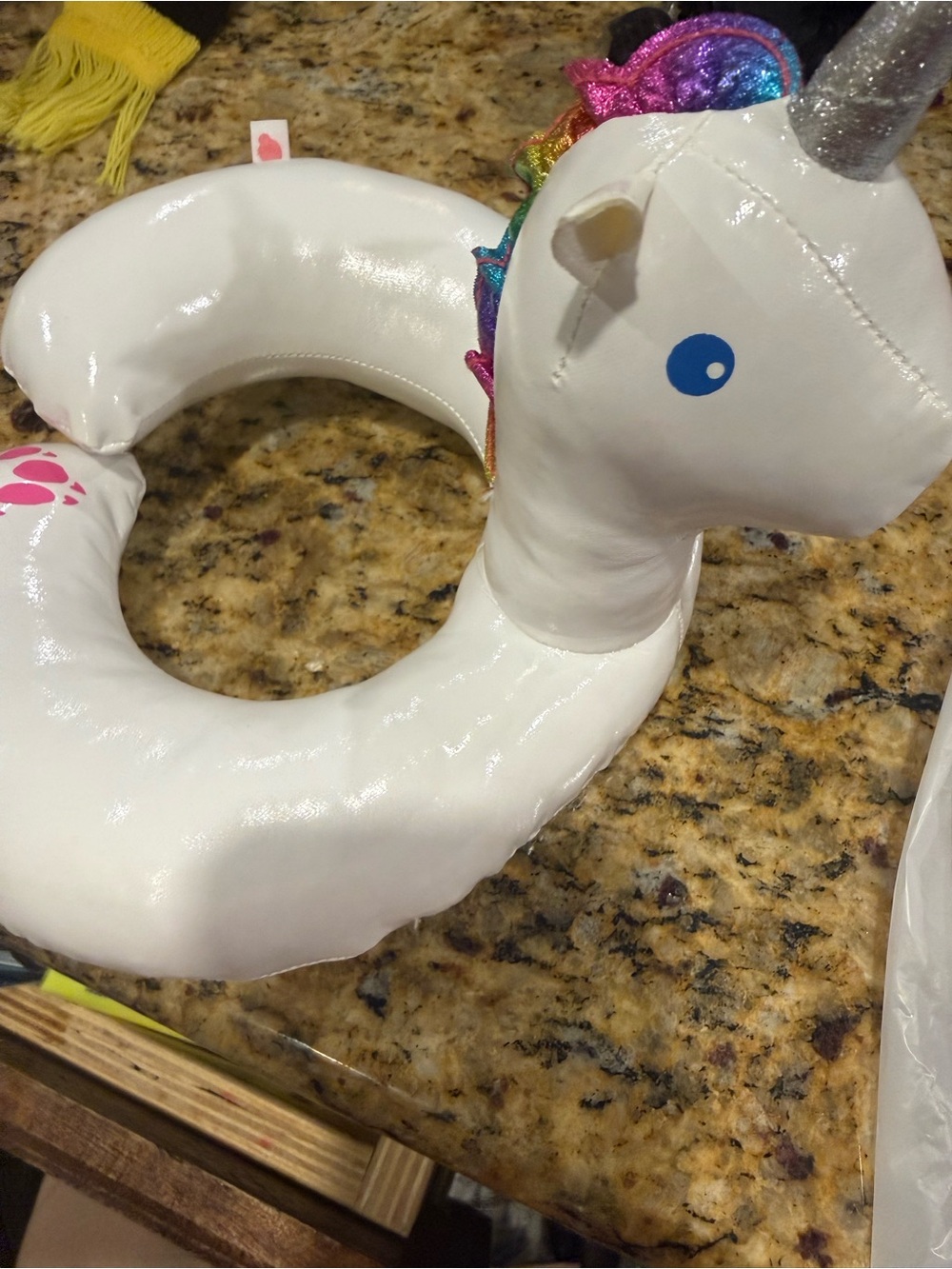 Build a Bear Workshop Teddy Bear Accessory Rainbow Unicorn Pool Float Vinyl Toy